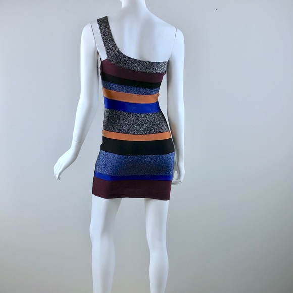 {M Missoni} Metallic Stripe Knit Bandage Dress - Picture 5 of 8